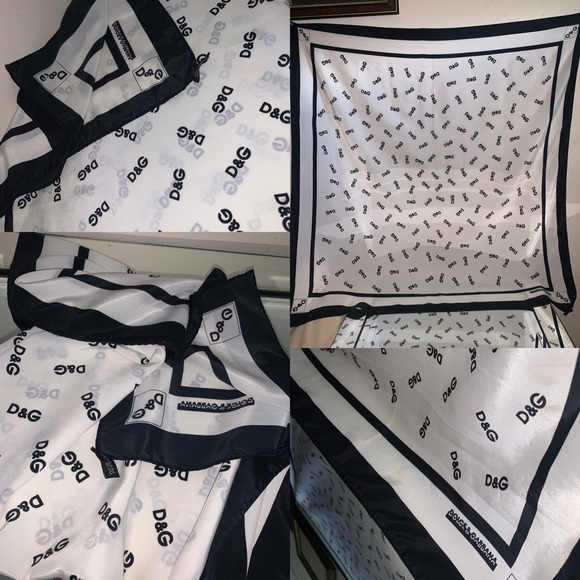 🛍🛍💯DOLCE & GABBANA Silk Foulard/ Square Scarf. - Picture 7 of 16